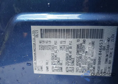 2023 Nissan Rogue Sv Intelligent Awd из США, поврежденный, VIN 5N1BT3BB4PC846653